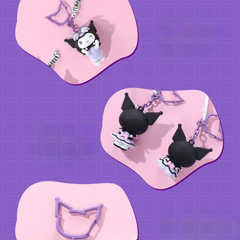 MINISO Sanrio Kuromi Fortune Keychain – Cute Plush Bag Charm for Couples