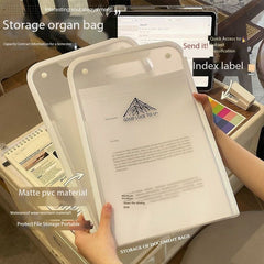 High-Capacity A4 File Folder - Vertical Accordion Document Bag for Papers