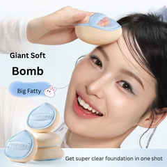 Gudi Marshmallow Cushion Puff – Non-Absorbent Foundation Sponge for Wet & Dry Use