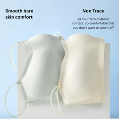 Invisible Seamless Sports Bra – Thin Sling, Fixed Cup, Soft Support for Teens