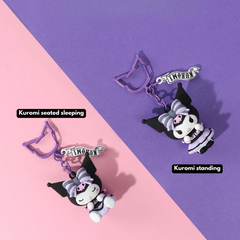 MINISO Sanrio Kuromi Fortune Keychain – Cute Plush Bag Charm for Couples