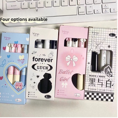 Kaba Bear Ink Dance Gel Pen - 0.5mm Black Pen with Butterfly Design