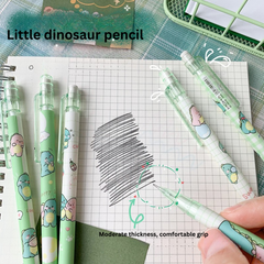 Automatic pencil box with peach dinosaur cartoon high-value movable pencils cute creative press pen