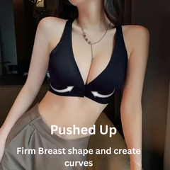 Seamless Front Buckle Bra for Women – Gathered, Anti-Sagging, Comfortable Fit with Beautiful Back Design