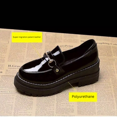 British Style Wedge Loafers for Women - Platform Casual Slip-On Flats, Korean Fashion, Thick Sole