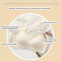 Cloud-Feel Seamless Sports Bra for Small Chest Women – Thin, One-Piece Fixed Cup, Wireless