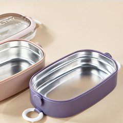 Japanese Double-Layer Stainless Steel Lunch Box – Portable & Leak-Proof Bento for Adults