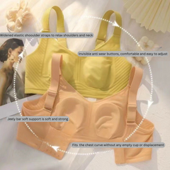 Seamless Wireless Bra – Plus Size, Thin & Breathable, Anti-Sag, Rabbit Ear Detail