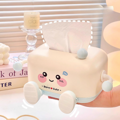 GZP Cute Cartoon Tissue Box – Decorative Cream Style Paper Towel Holder for Desk or Living Room