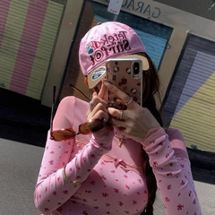 Korean Vintage Contrast Embroidery Baseball Cap – Unisex Adjustable Sun Hat