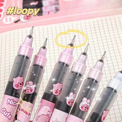 Cute Ruby Fast-Drying 0.5mm Rollerball Pen for Students – Smooth Writing, Aesthetic Ins Pen for Exams