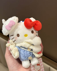 Hello Kitty New Year Plush Bag Charm Keychain Cute Backpack & Key Holder Gift