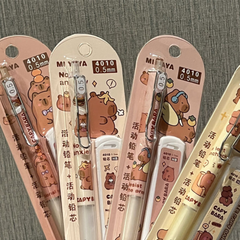 Capybara Automatic Pencil – Cute 0.5mm Student Press-Style Pencil Set