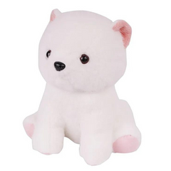 hug and luv plush toys puppy dog white furry soft stuffed animal
