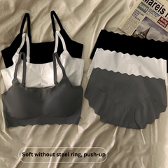 Seamless Sports Bra Set for Girls – No Steel Ring, Wireless Training Bra for Teens