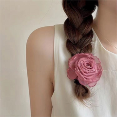 Dried Rose Hair Tie – Handmade Floral Hair Accessory