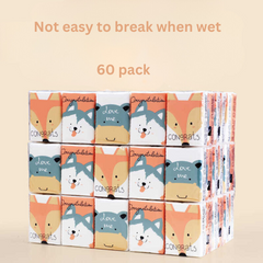 3-Ply Pocket Tissue Pack - Portable Wet Wipes & Facial Tissue, Small Travel Size, Convenient Handkerchief Paper for On-the-Go