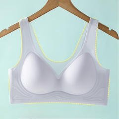 Ultra-Thin Seamless Bra for Women – Breathable Ice-Silk, Sweat-Absorbing, Gathered Support