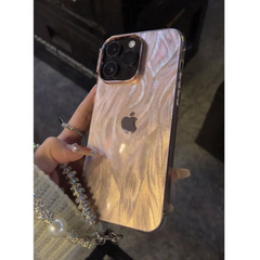 Laser Feather Tulle Rhinestone Bracelet iPhone Case - Premium Protection for iPhone