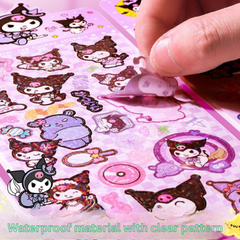 Sanrio Kuromi Waterproof Stickers – Cute Cartoon Journal & Scrapbook Stickers for Girls