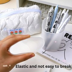 Round transparent frosted pen holder student desk stationery storage multi-kinetic simple ins high value pen holder