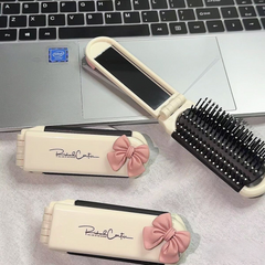 Portable Mini Foldable Airbag Bangs Cushion Comb | Mirror & Massager for Women & Kids