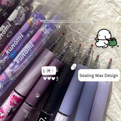 Kuromi Sanrio Click Pen – 0.5mm Quick-Drying Gel Pen for Students