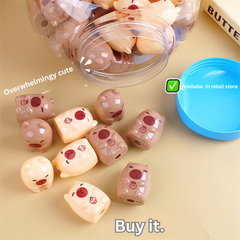 Bucket Capibara Mini Pencil Sharpener Cartoon Cute 3D Pencil Sharpener Student Use Plastic Pencil Sharpener Foreign Trade