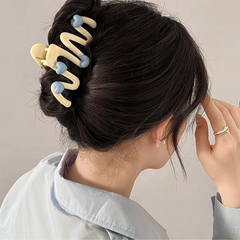 Heart-Shaped Hair Claw Clip - Elegant Large Shark Clip for Updos