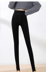 Natural Glow High-Waist Fleece Tights Nude Effect Thermal Pantyhose