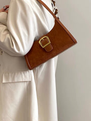 Elegant Vintage Baguette Bag – Fashion Shoulder and Handbag