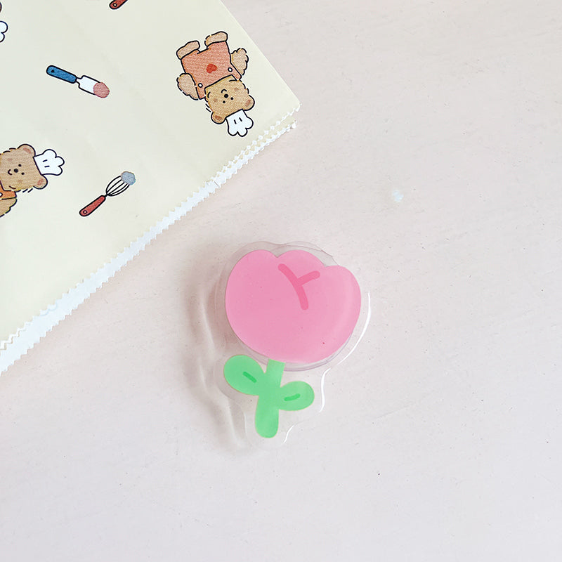 Cute cartoon Pop Socket with Folding Retractable Support Frame