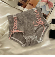 Women's Mid-Rise Cotton Briefs with Bow – Soft, Breathable, Antibacterial Underwear