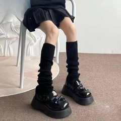 Lolita Knit Over-the-Knee Socks | Slimming & Versatile Mid-Length Japanese JK Calf Covers for Women