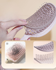 Curved Volume Lift Comb with Massage Cushion for Long and Curly Hair