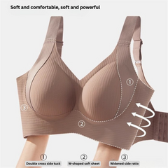 Adjustable Seamless Bra for Women – Anti-Sagging with Side Support and Comfortable Fit