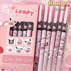 Cute Ruby Fast-Drying 0.5mm Rollerball Pen for Students – Smooth Writing, Aesthetic Ins Pen for Exams