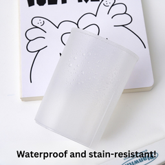 Round transparent frosted pen holder student desk stationery storage multi-kinetic simple ins high value pen holder