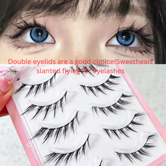 Dream Deer Self-Adhesive Fox Eye Fairy Lashes - Slanted Rabbit & Devil One-Piece Design