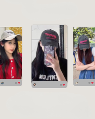 Distressed Embroidered Letter Baseball Cap