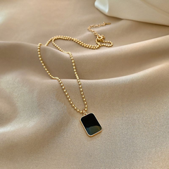 Titanium Steel Pendant Necklace – Elegant Minimalist Design for Women