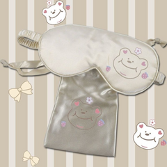 Cute Bear and Bunny Silk Sleep Mask – Breathable, Eye Fatigue Relief