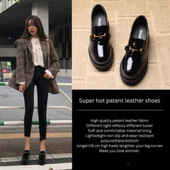 British Style Wedge Loafers for Women - Platform Casual Slip-On Flats, Korean Fashion, Thick Sole