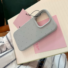 INS Heart Liquid Silicone and Hard Phone Case - Simple Couple Design for Apple Phones