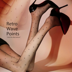 Ultra Sheer Black Polka Dot Tights – 0D Sexy Anti-Snag Pantyhose