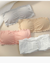 Ice Silk Strapless Seamless Bandeau Bra for Women