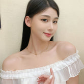 Minimal Titanium Steel Chain Choker Necklace for Women