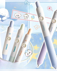 Kaba Bear Face-Changing Click Gel Pen 0.5mm Quick-Dry Black Ink