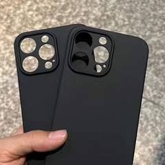 Minimalist Black Anti-Slip Phone Case – Full Protective Shockproof Cover