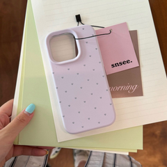 INS Heart Liquid Silicone and Hard Phone Case - Simple Couple Design for Apple Phones